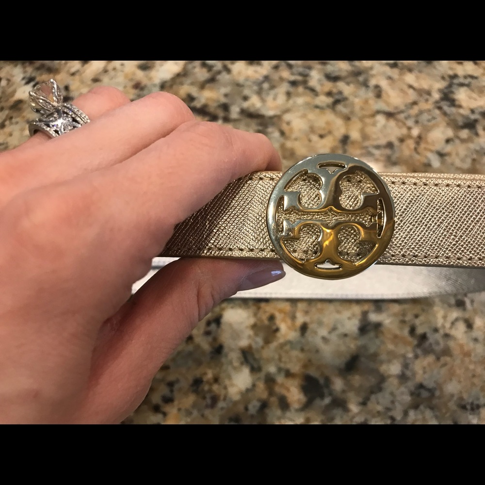 Tory Burch Gold reversible belt